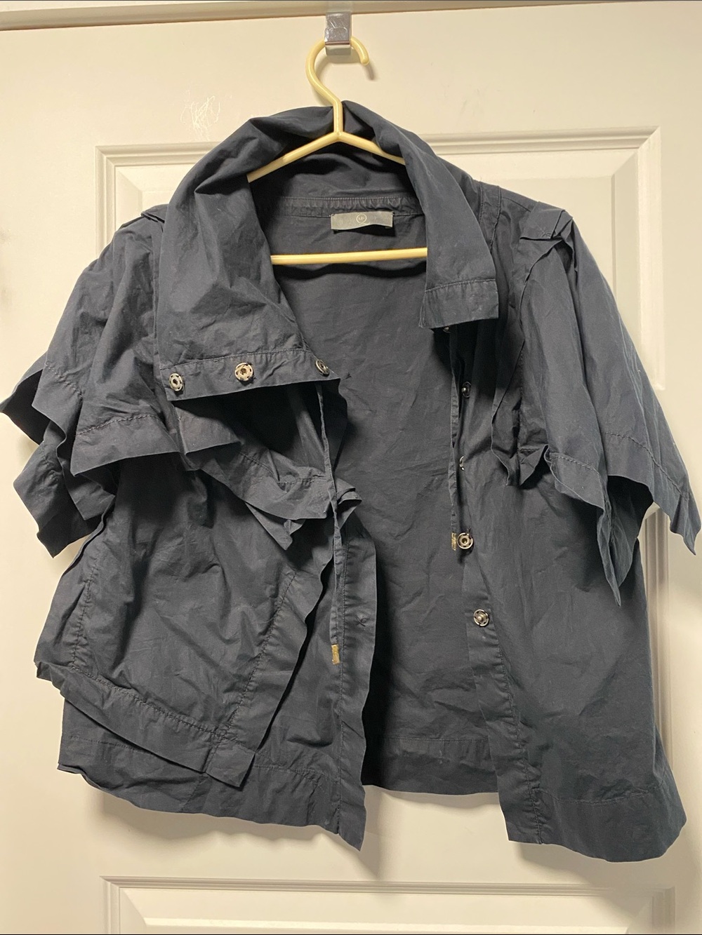 Alexander McQueen Soft Black ASYMMETRICAL Sculptural Utility Jacket with pockets